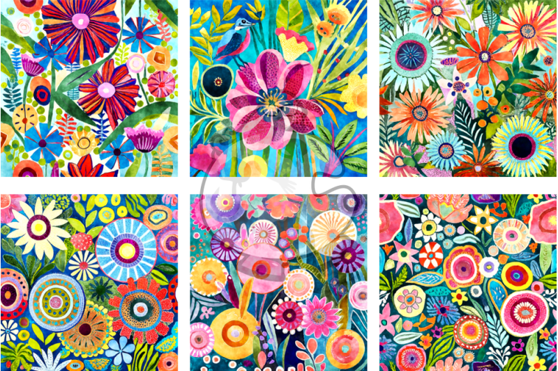 funky-flowers-transparent-watercolor-pattern-papers