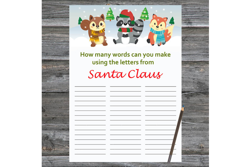 winter-animal-xmas-card-how-many-words-can-you-make-fromsantachristmas