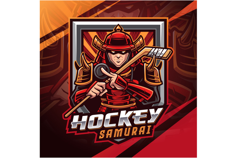 hockey-samurai-esport-mascot-logo-design