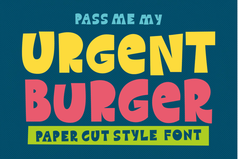 urgent-burger-papercut-style-font