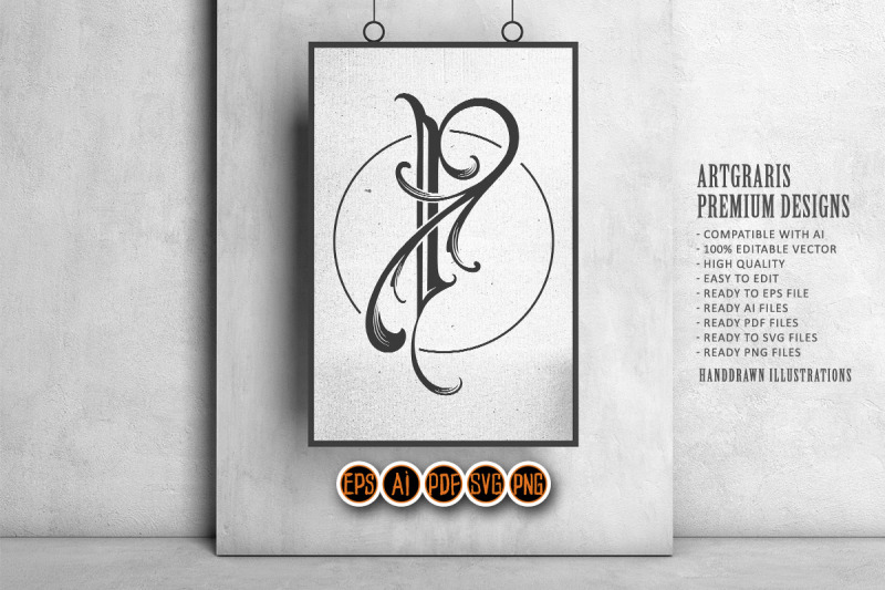 elegant-letter-p-monogram-logo-vintage-flourish-outline