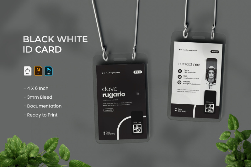 black-white-id-card