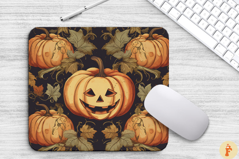 vintage-halloween-pumpkin-mouse-pad