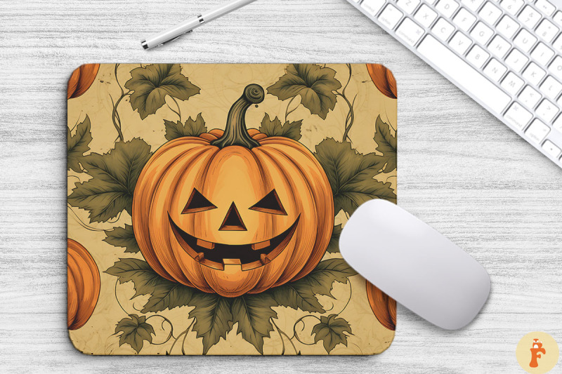 vintage-halloween-pumpkin-mouse-pad