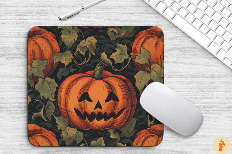 vintage-halloween-pumpkin-mouse-pad