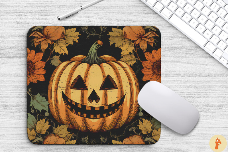 vintage-halloween-pumpkin-mouse-pad