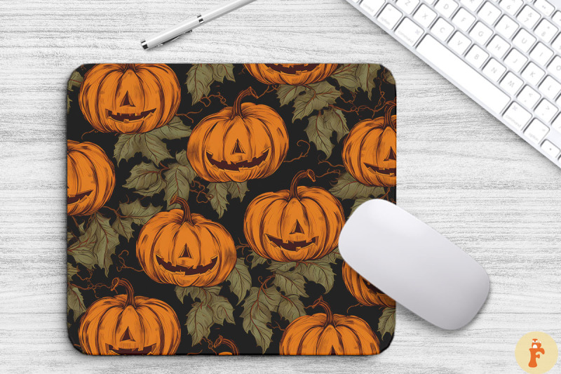 vintage-halloween-pumpkin-mouse-pad