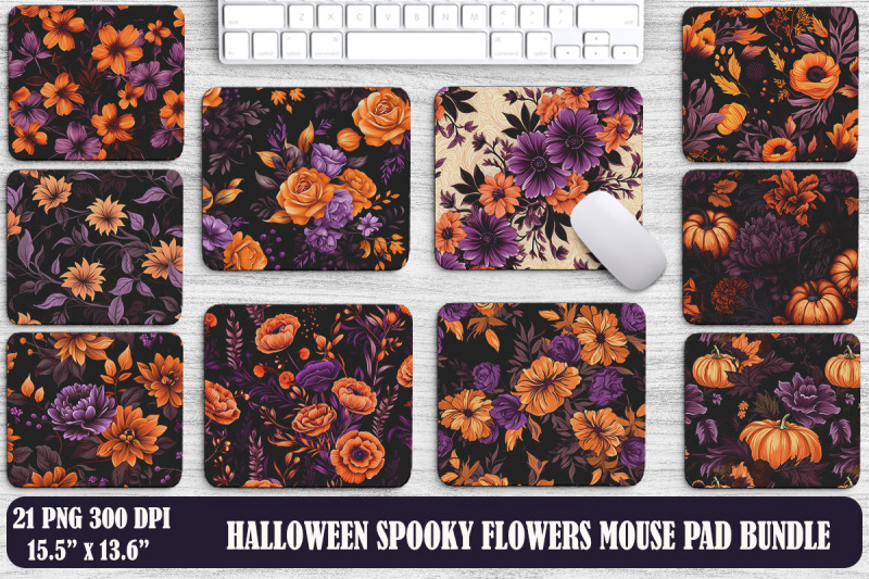 halloween-spooky-flowers-mouse-pad