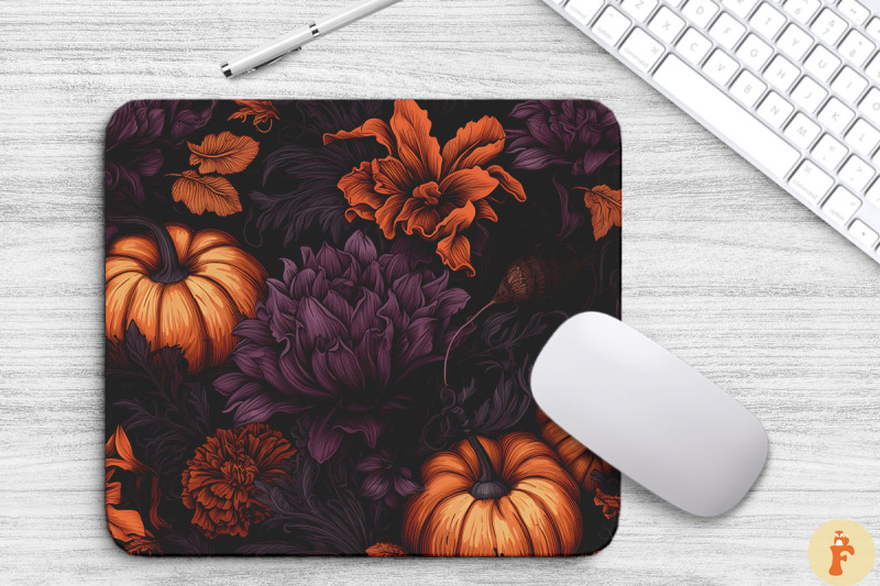 halloween-spooky-flowers-mouse-pad