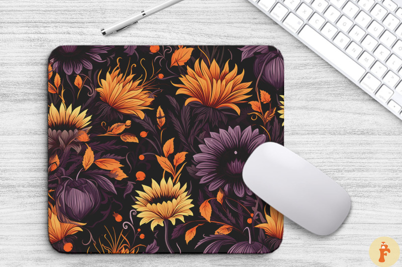 halloween-spooky-flowers-mouse-pad