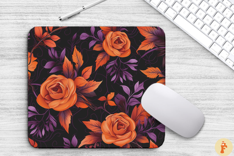 halloween-spooky-flowers-mouse-pad