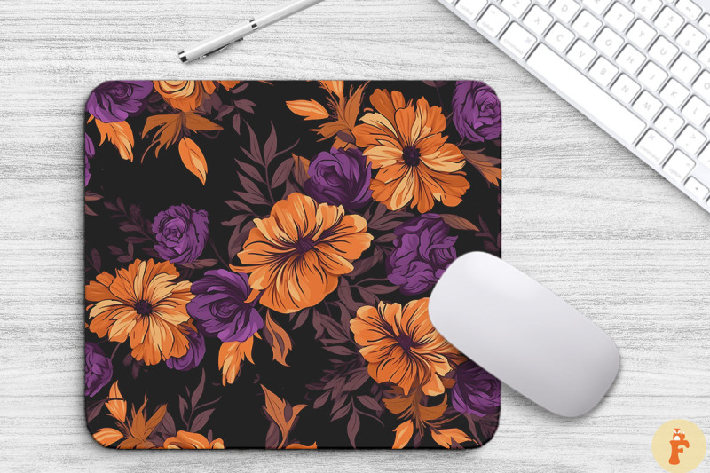 halloween-spooky-flowers-mouse-pad