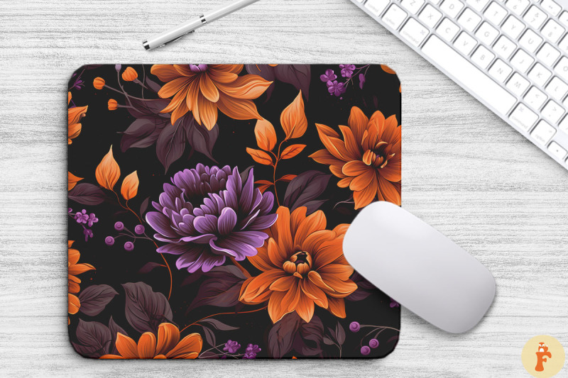 halloween-spooky-flowers-mouse-pad