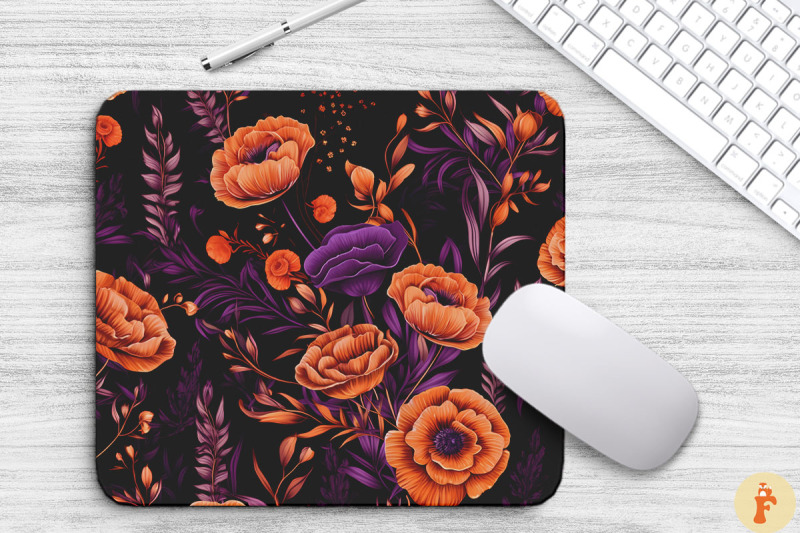 halloween-spooky-flowers-mouse-pad