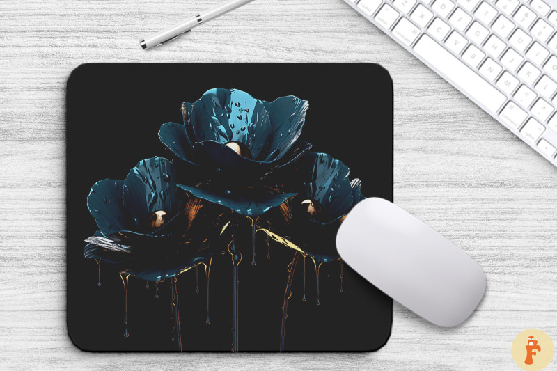 dark-floral-art-mouse-pad-design