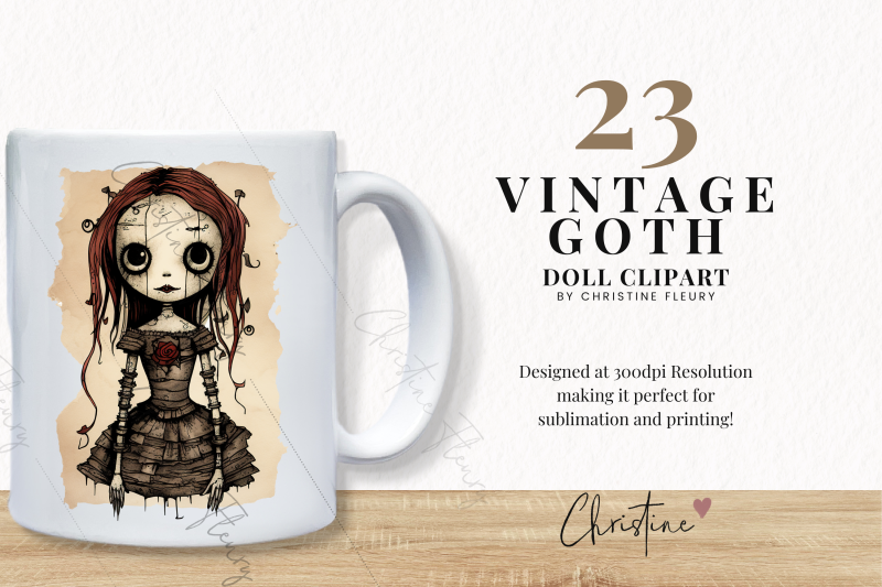 vintage-goth-doll-clipart