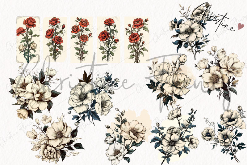 vintage-goth-flowers-clipart