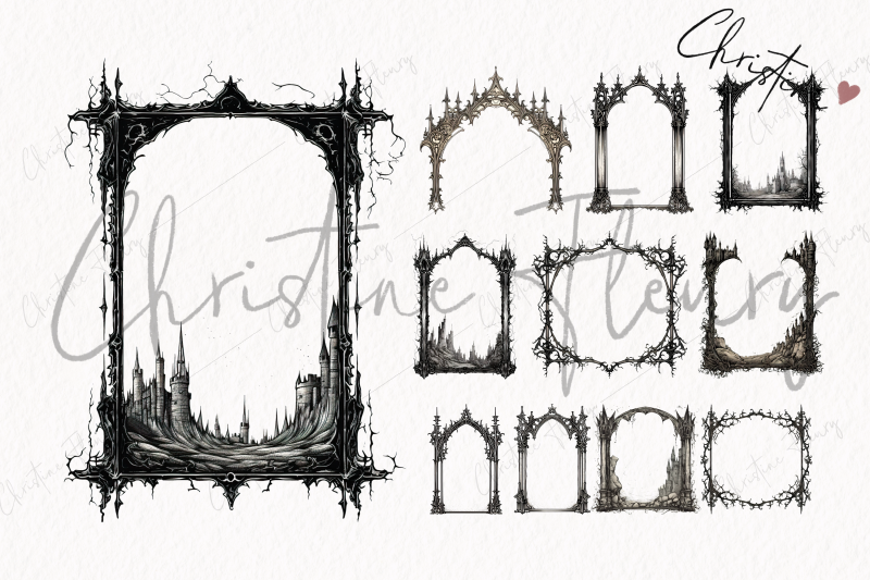 vintage-goth-frames-clipart-part-2