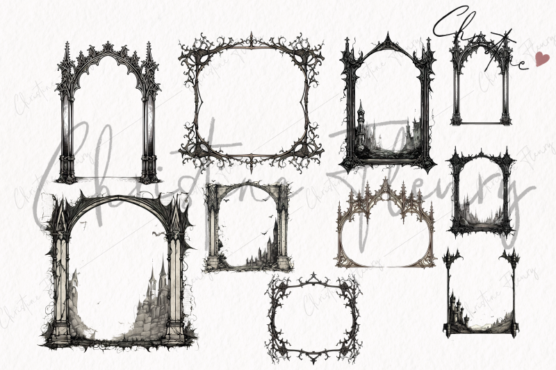 vintage-goth-frames-clipart-part-2