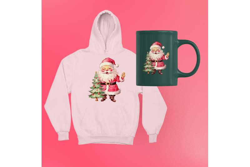 retro-santa-art-with-pine-tree-png-download-for-sublimation-graphics