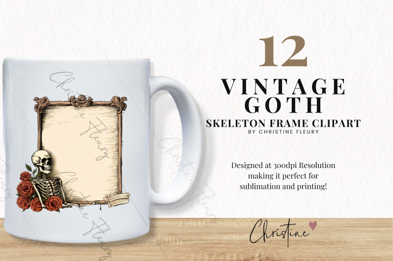 vintage-goth-skeleton-frame-clipart