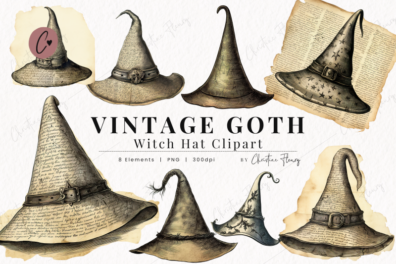 vintage-goth-witch-hat-clipart