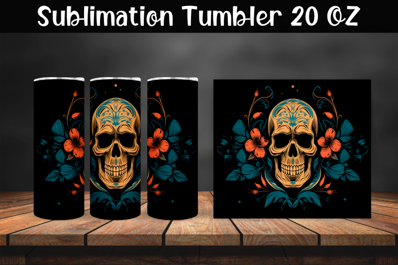 skull-sublimation-tumbler-wrap-20-oz