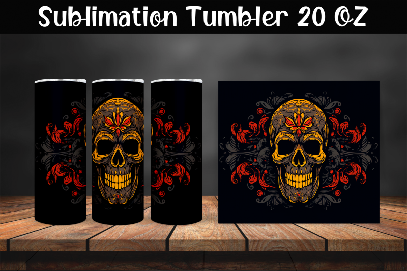 skull-sublimation-tumbler-wrap-20-oz