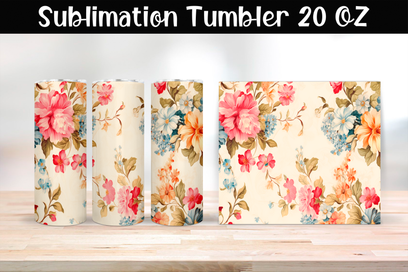 vintage-flowers-sublimation-tumbler-wrap-20-oz