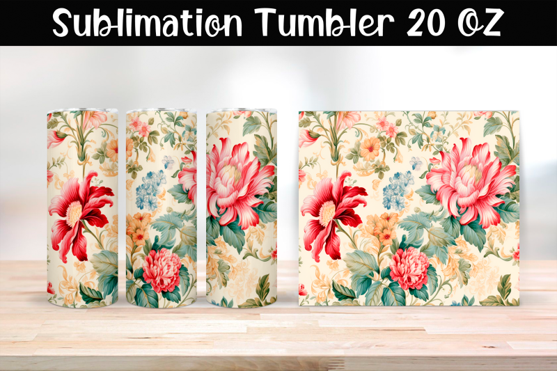 vintage-flowers-sublimation-tumbler-wrap-20-oz