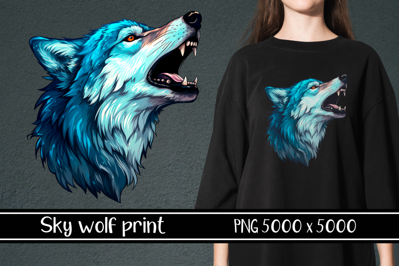 sky-wolf-print