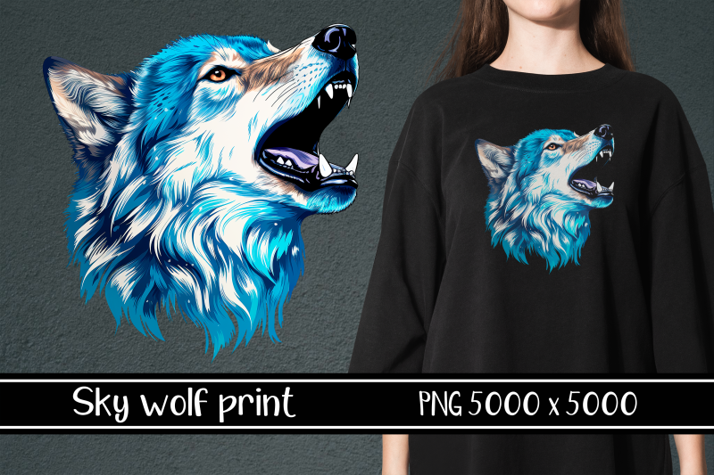 sky-wolf-print