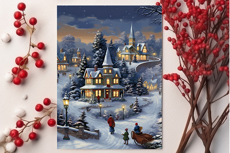 christmas-village-clipart-christmas-landscape-winter-scenery