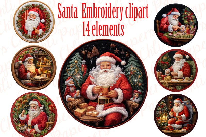 embroidery-santa-clipart-christmas-clipart-santa-coasters