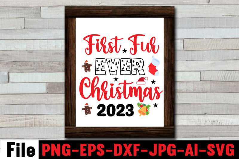 first-fur-ever-christmas-2023-svg-cut-file-funny-christmas-png-retro