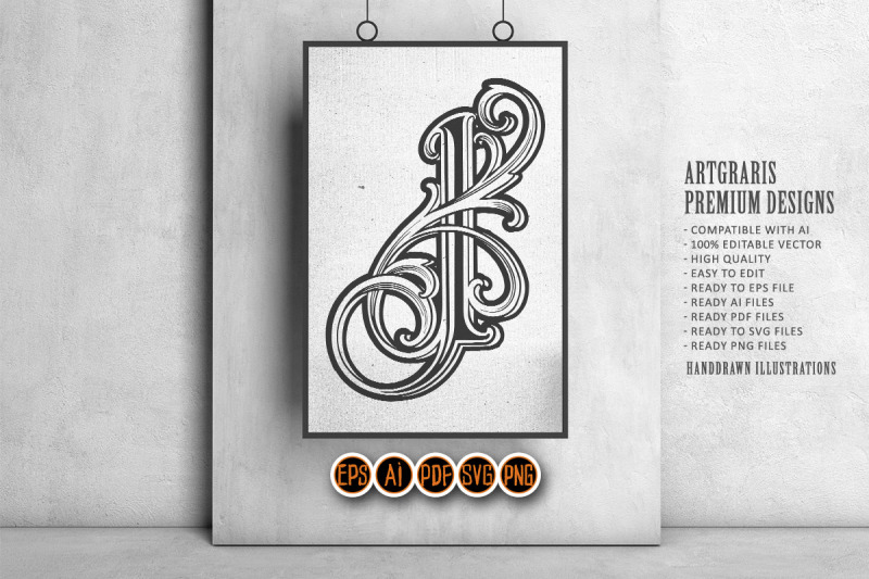 vintage-flourish-letter-i-monogram-elegant-logo-monochrome