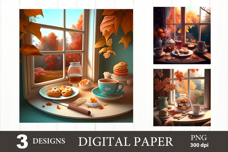 cozy-fall-digital-paper-png-fall-window-tea-png