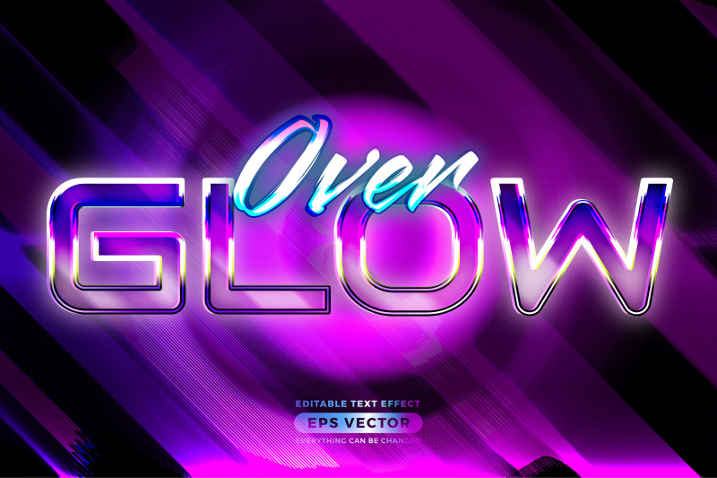 over-glow-editable-text-style-effect-in-retro-look-design