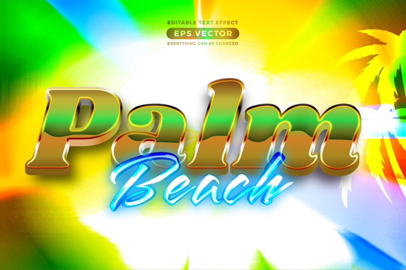 palm-beach-editable-text-style-effect-in-retro-look-design
