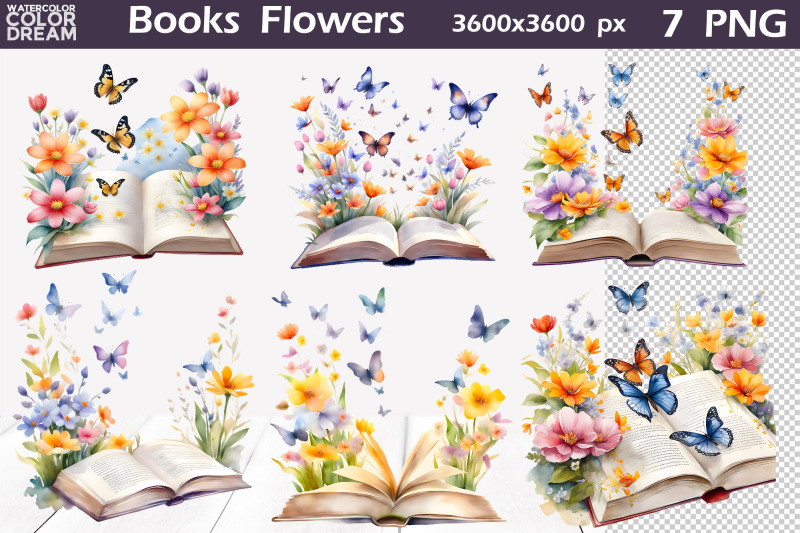 books-and-flowers-clipart-book-and-butterflies-sublimation