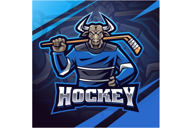 bull-hockey-esport-mascot-logo-design