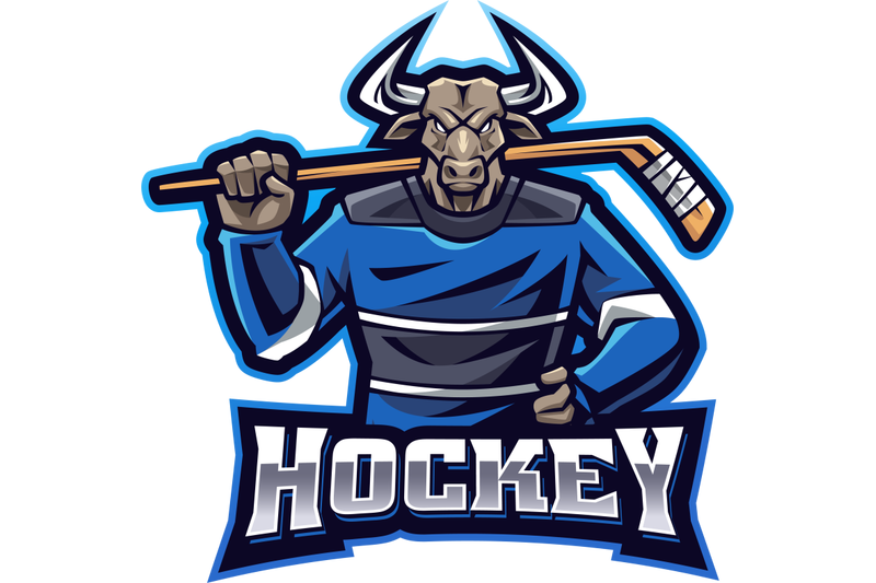 bull-hockey-esport-mascot-logo-design