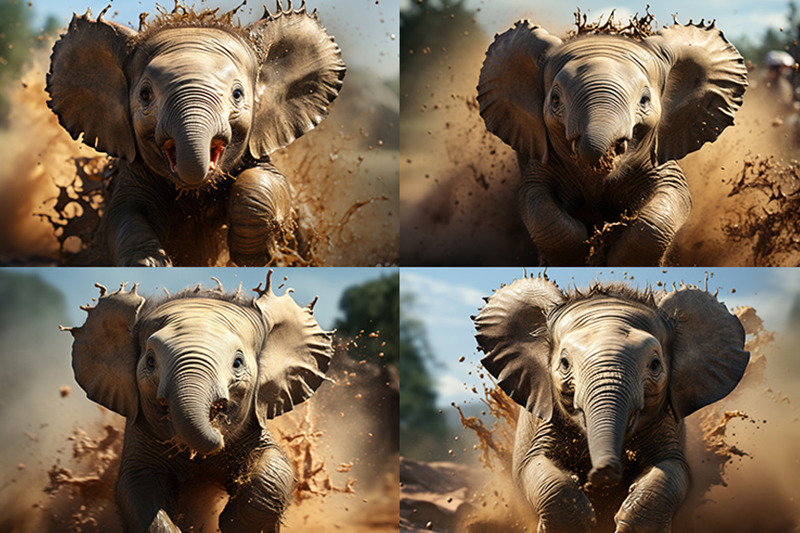 there-is-a-baby-elephant-that-is-playing-in-the-mud