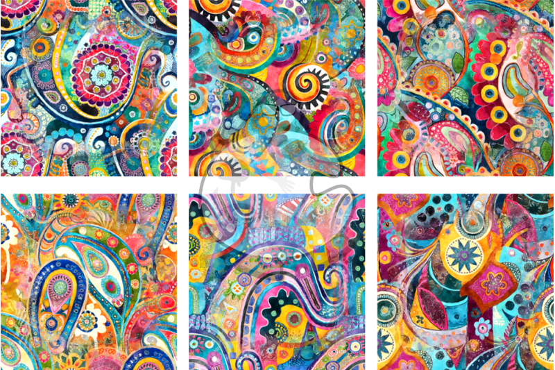 seamless-watercolor-bohemian-ethnic-patterns