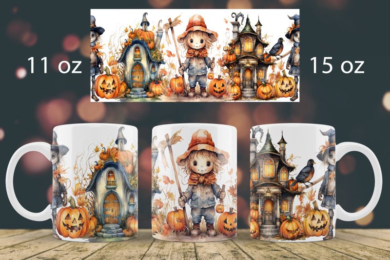 halloween-mug-wrap-design-scarecrow-mug-sublimation-png