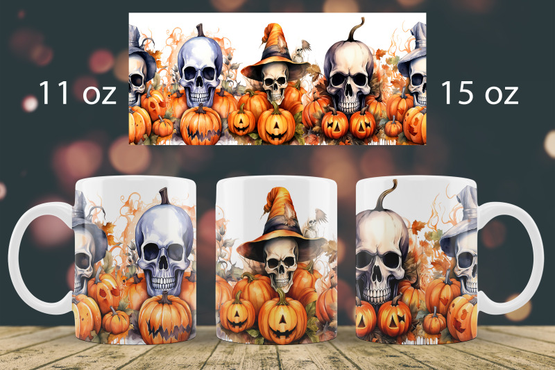 halloween-mug-wrap-design-skull-mug-sublimation-png