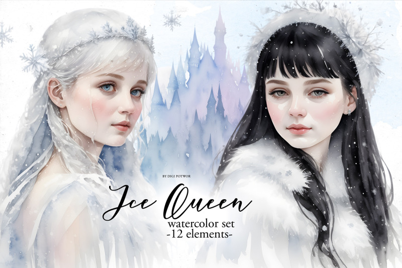 watercolor-ice-queen-png-clipart-winter-bundle