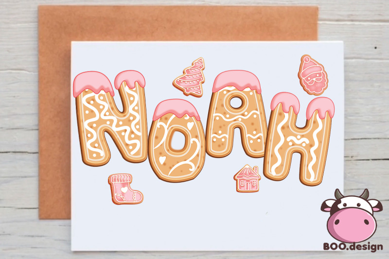 gingerbread-cookie-font-and-clipart