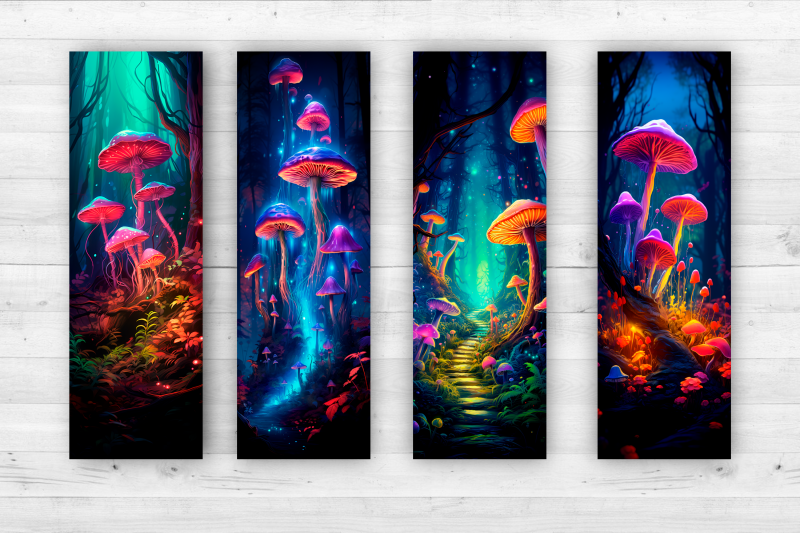 magic-mushrooms-bookmarks-printable-2x6-inch