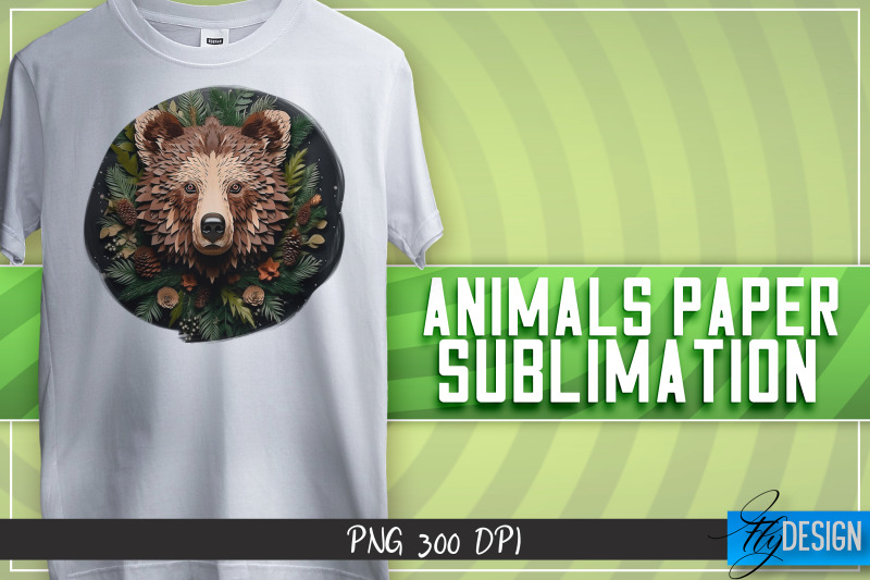 bear-paper-sublimation-t-shirt-design